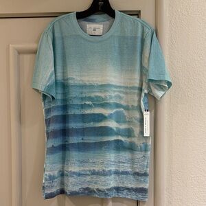 Sol Angeles Ocean Wave Tee - Aqua and Blue